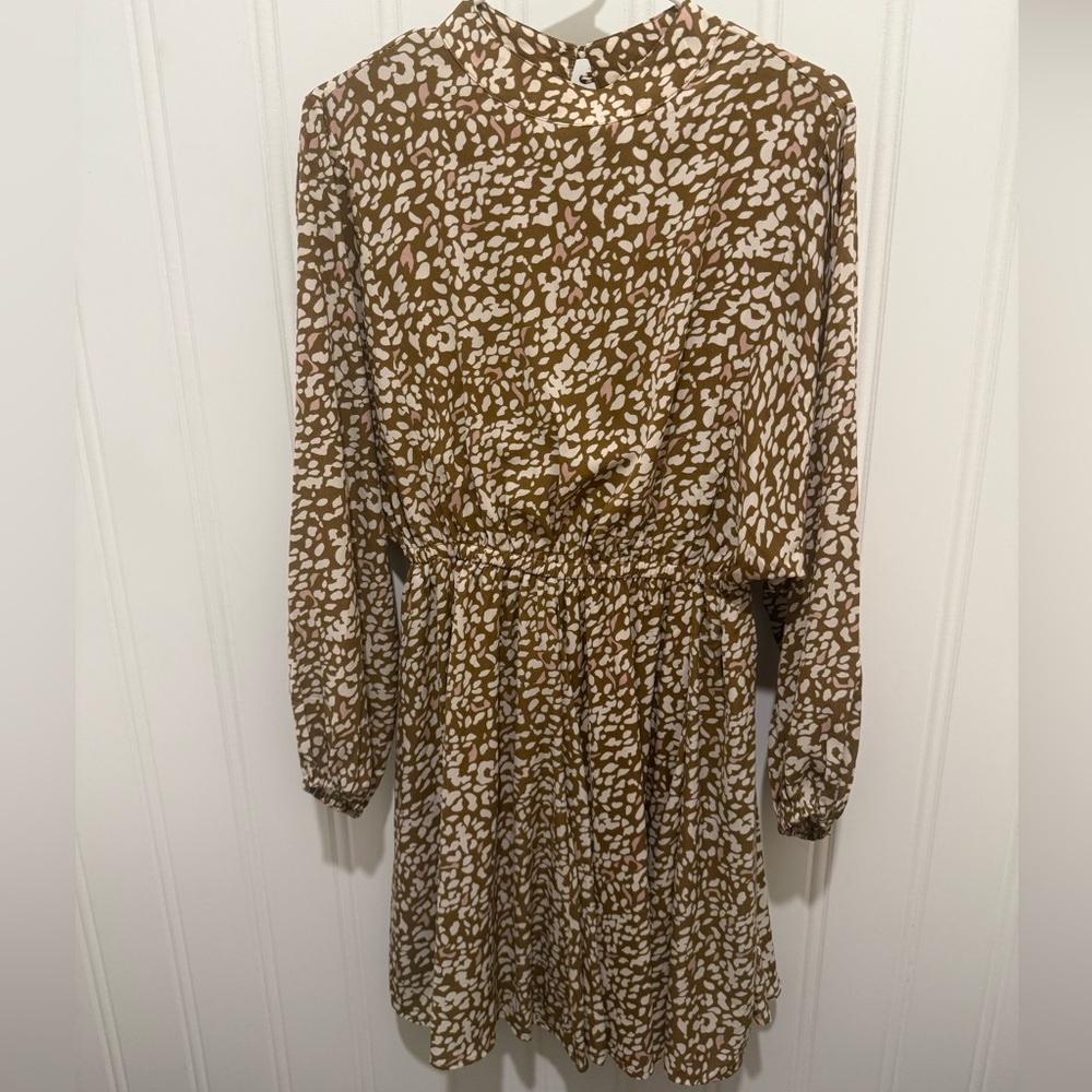 Brown and White Boutique Dress